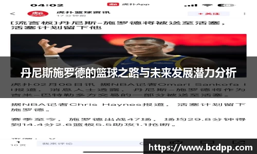 丹尼斯施罗德的篮球之路与未来发展潜力分析